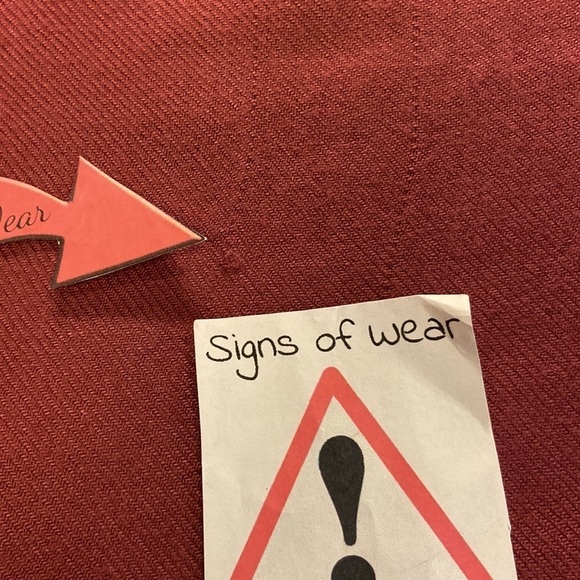 Pashmina Oversized Scarf Rust/Burgundy Preowned - Picture 5 of 7